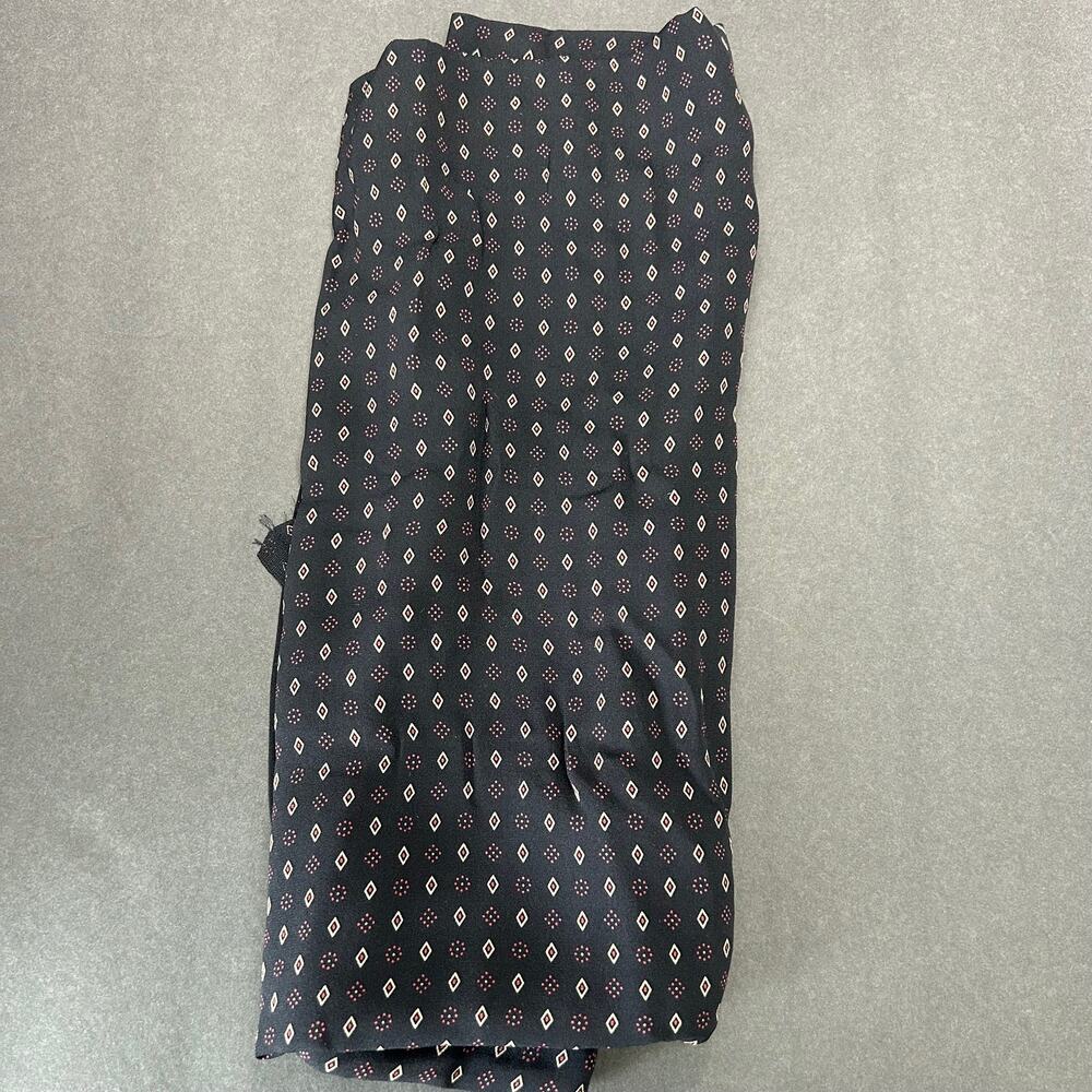 Rayon Fabric Black with Small Geometric Pattern 47" W x‎ 45" With Long Tail
